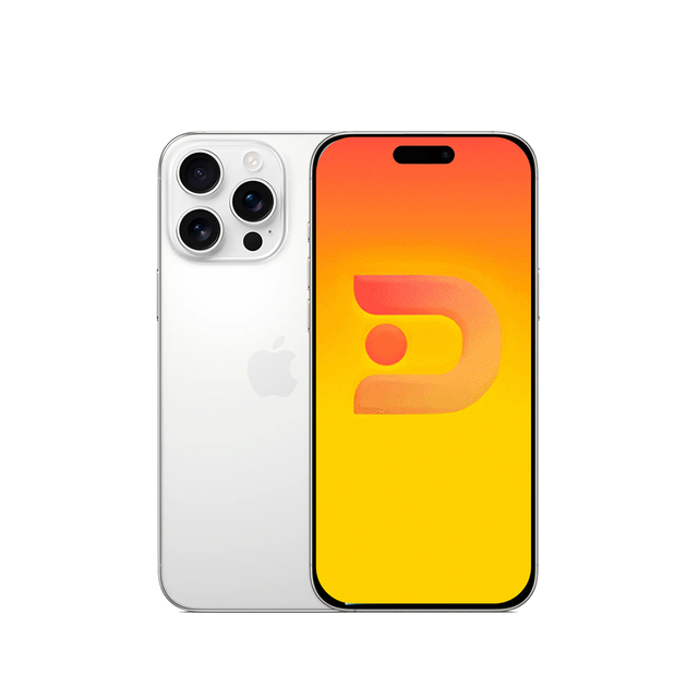 iPhone 16 Pro White Titanium — vista frontal — Digitek Chile