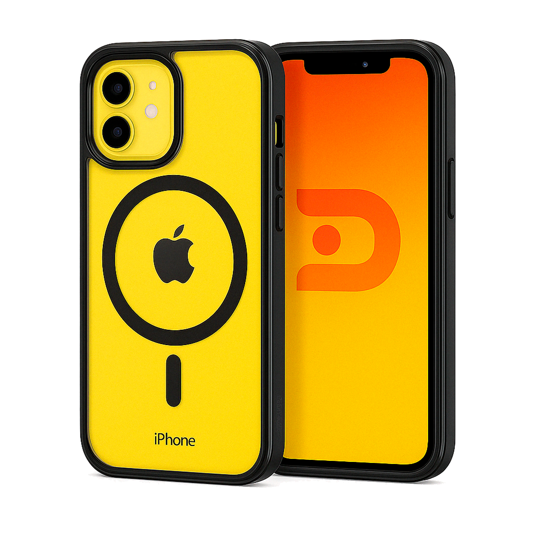 Carcasa Magsafe iPhone 11 Magsafe Borde Negro Transparente