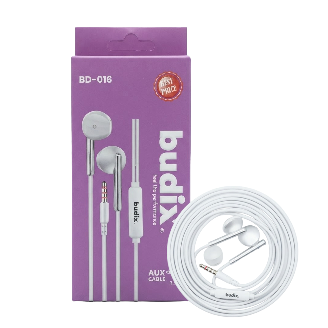 Audifonos manos libres budix Jack Audio Blanco
