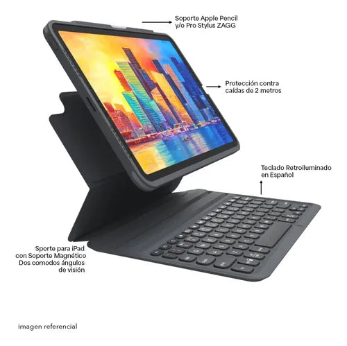 OUTLET - Teclado con Funda ZAGG Pro Keys para iPad Air 10.9" / 11" Negro
