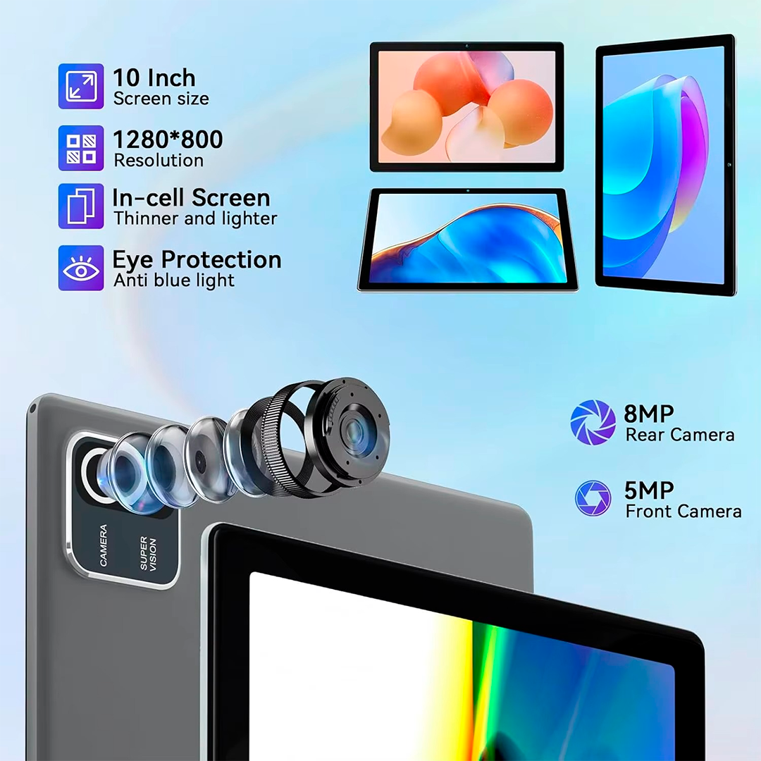 Tablet AUMI Android 13 6GB RAM + 64GB Space Gray