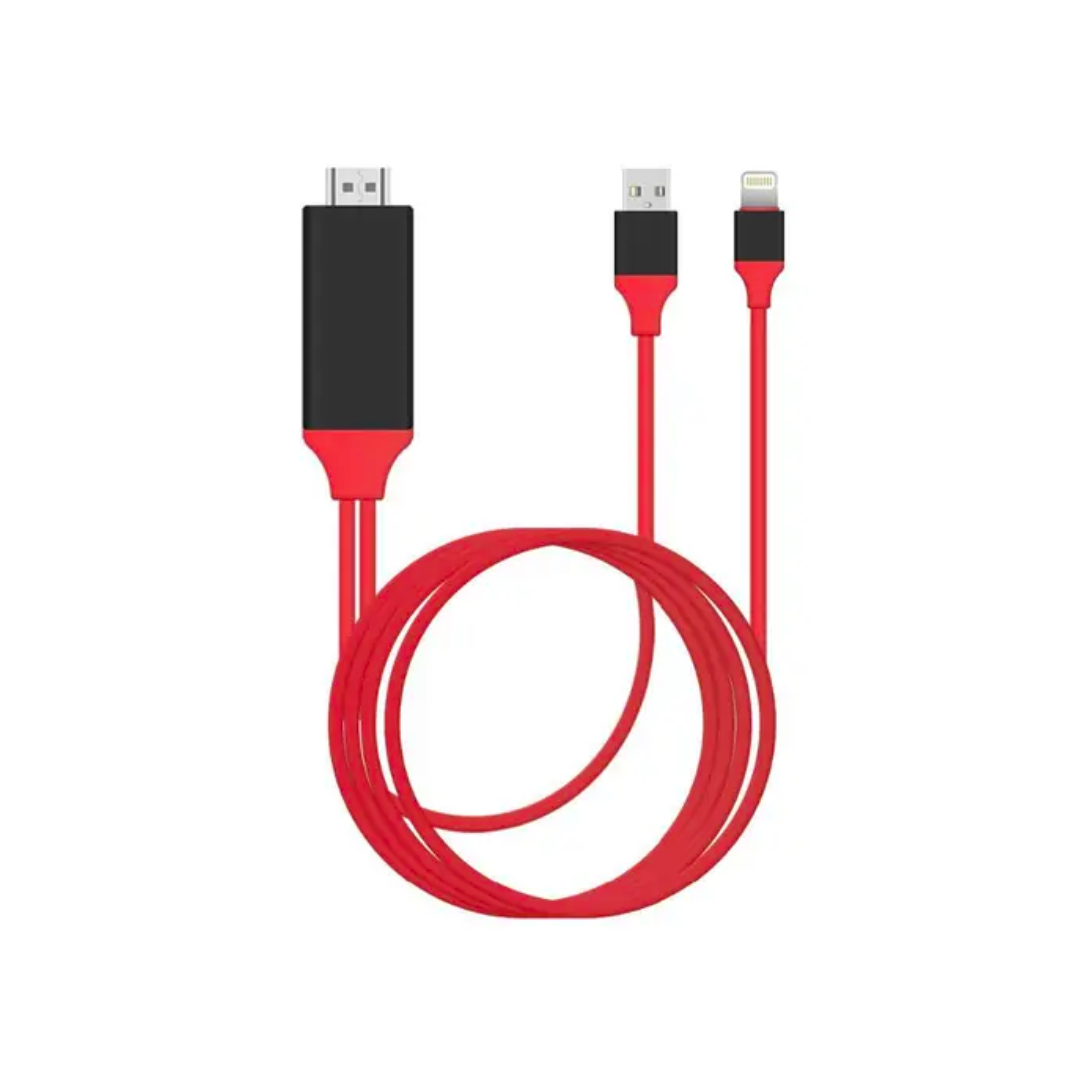 Cable Genérico Lightning a HDMI Negro 2M