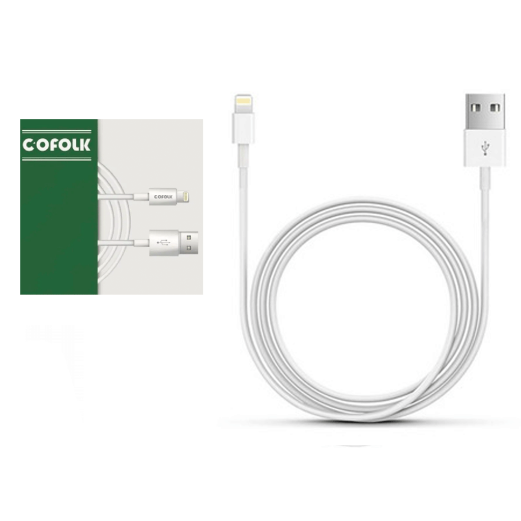 Cable Cofolk Lightning 1m Blanco