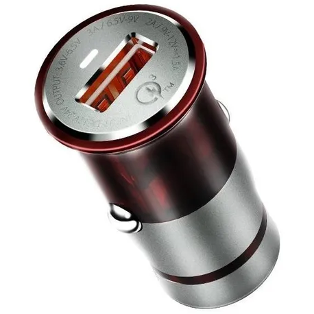 Cargador Siyoteam Cargador de Auto C304Q QC 3.0 + Cable USB C Negro