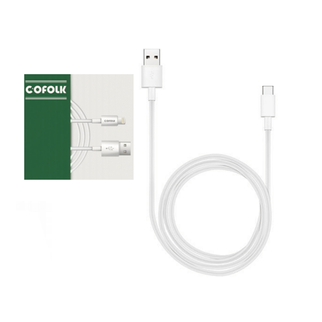 Cable Cofolk Tipo C 1m Blanco