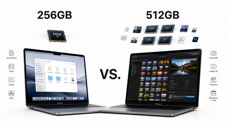 MacBook 256GB vs 512GB: ¿qué capacidad conviene comprar?