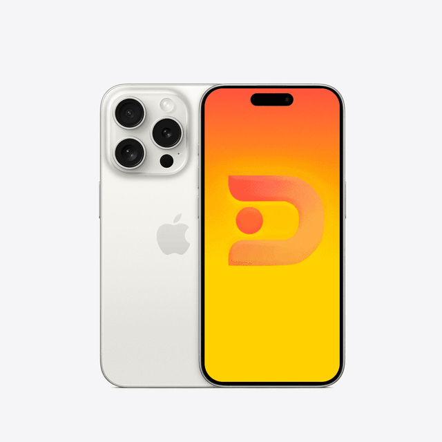 iPhone 15 Pro Max White Titanium — Vista frontal — Digitek Chile