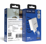 Pack Motomo Cable tipo C + Cargador 65w Blanco