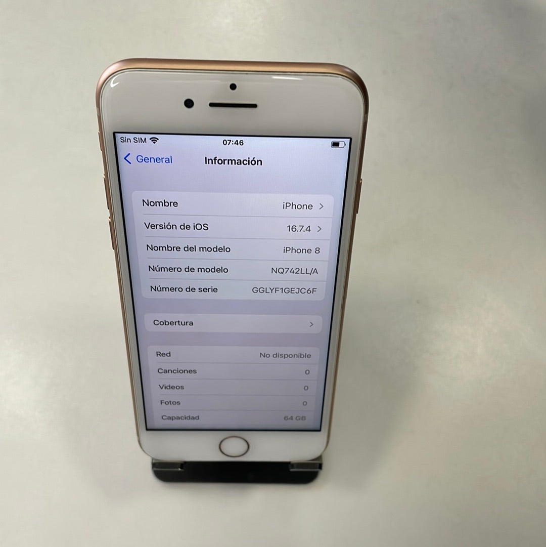 iPhone 8 256GB Gold - Grado A – Digitek Chile