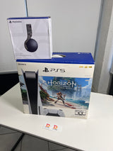 PS5 Standard Disco con 1 Control + Audifonos Pulse 3D + Juego Horizon Digital - Usada