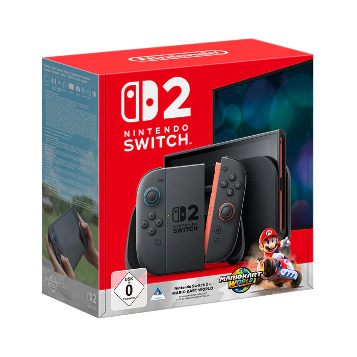 Switch 2 Black Mario Kart World Bundle - Nueva