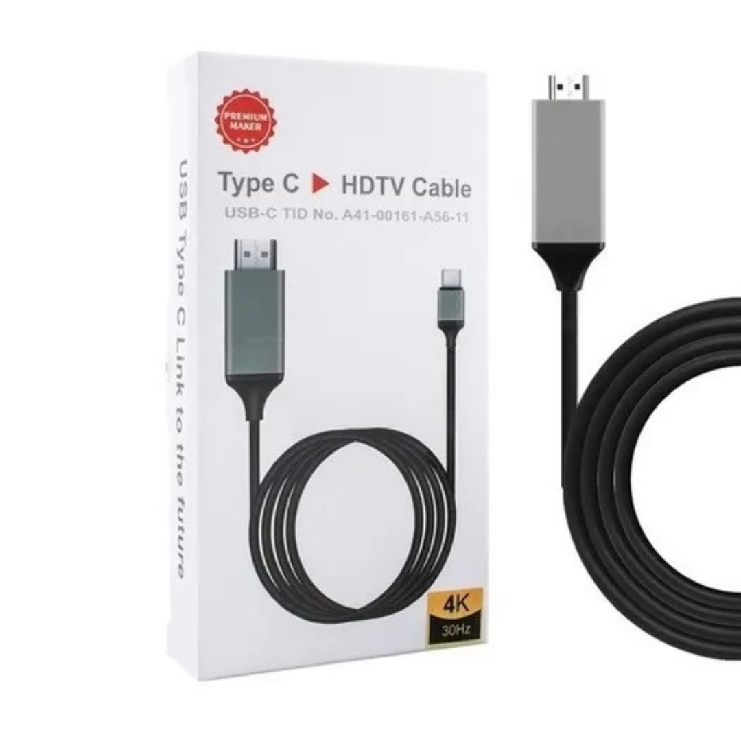 Cable Genérico Tipo C a HDMI Negro 2M