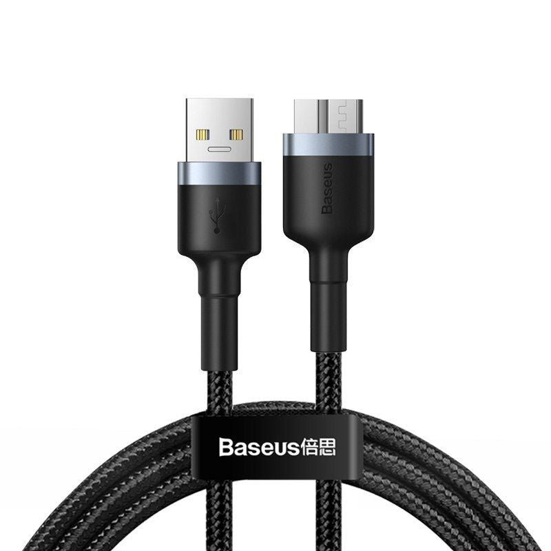 Cable Baseus USB 3.0 Macho a Micro USB-B Gris Oscuro