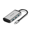 Adaptador Vention  USB C HUB 4 puertos USB Negro